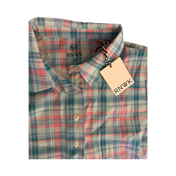 RNWK Renwick Sport Golf Performance Madras Polo Dress NWT Size M Retail $125 - Picture 2 of 9